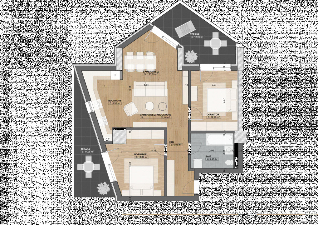 Apartament 3 camere \ proiect deosebit \ Sibiu \ Selimbar